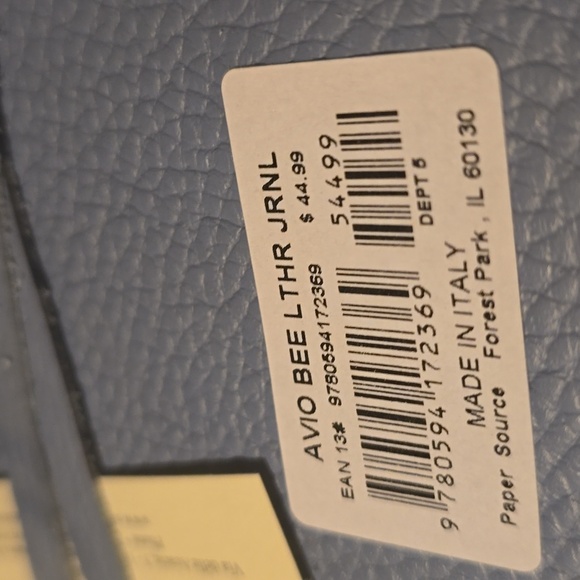 ❤️BUY 2 GET 1 FREE Avio Leather Journal with lace,Brass Bee ornament,IVORY edges - Picture 8 of 9